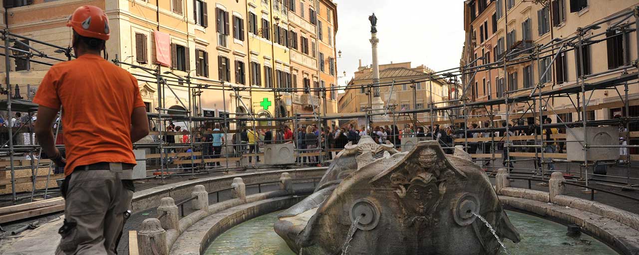 Fontana della Barcaccia - Restauro archeologico e monumentale - Foto 2